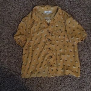 Cropped button up shirt